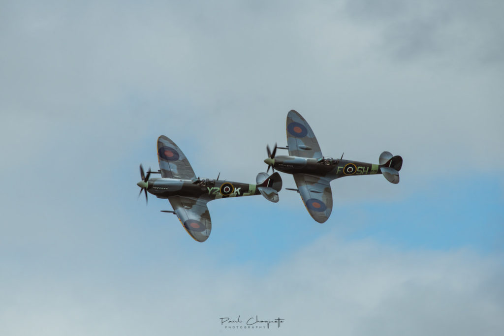 Pair of Spitfires at Aero Gatineau-Ottawa Airshow